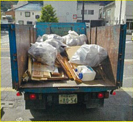 廃棄物　ゴミ回収　ゴミ処理の運搬トラック
