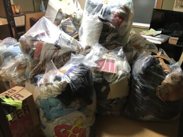 清掃されたゴミ屋敷　沢山のゴミ袋